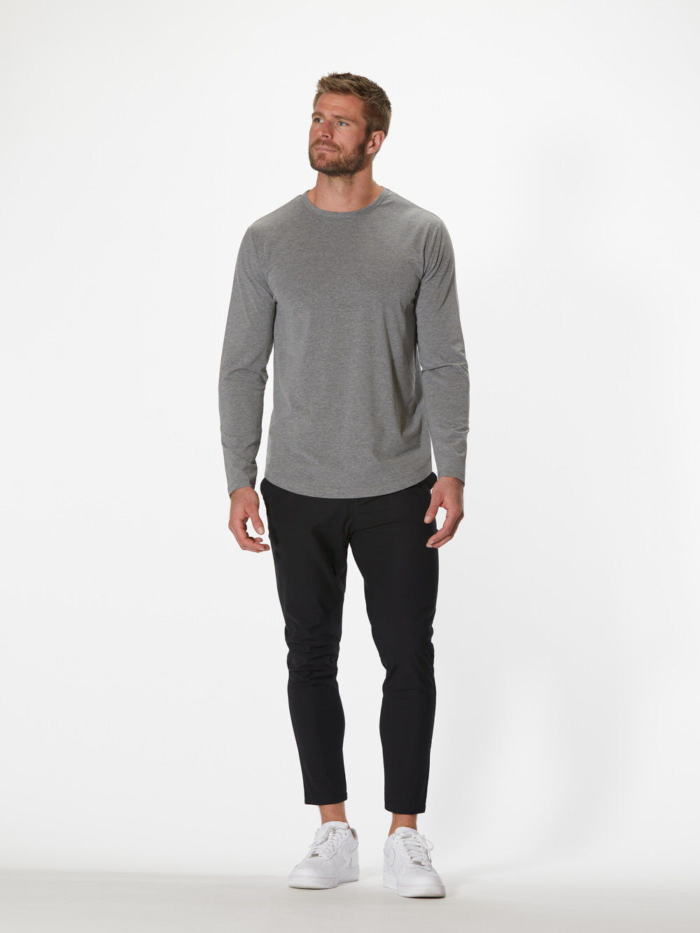 AO Universal Long Sleeve Curve-Hem Tee
